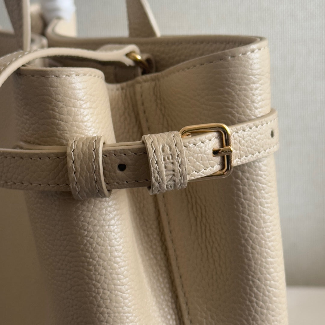 CELINE MINI CABAS ANA脧S CUIR TRIOMPHE 20 IN BEIGE GRAINED CALFSKIN