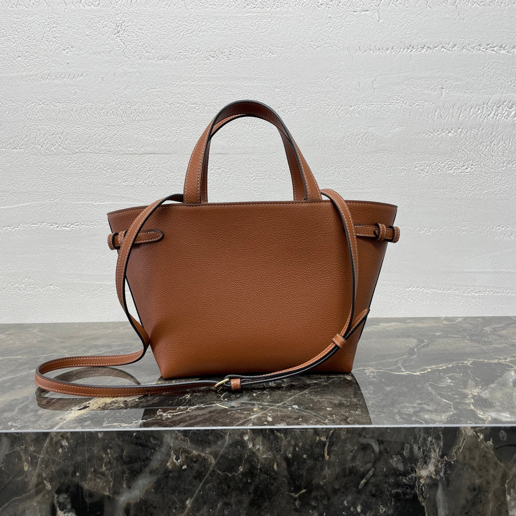 CELINE MINI CABAS ANA脧S CUIR TRIOMPHE 21 IN BRONZE ORANGE GRAINED CALFSKIN
