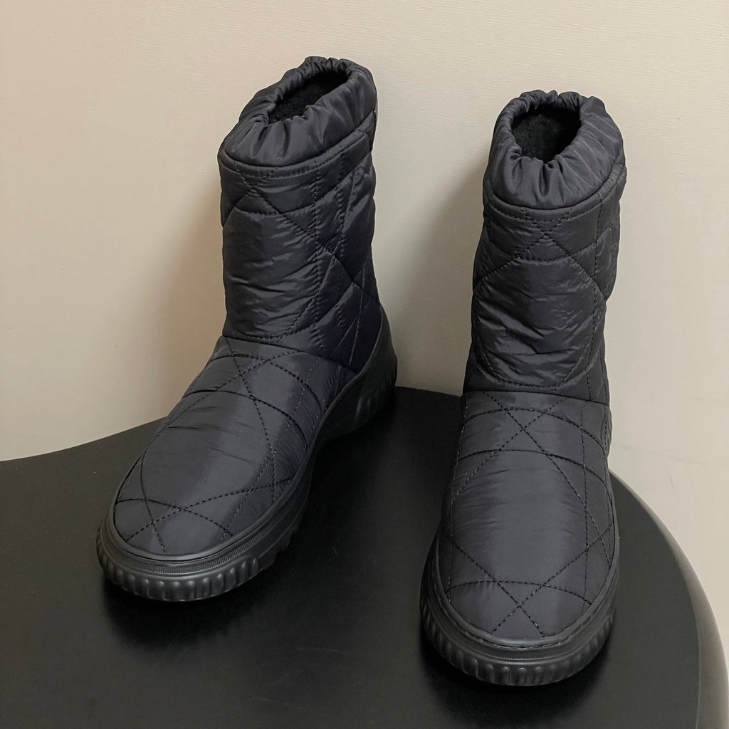 DIOR 25S FROST LOW ANKLE BOOTS IN BLACK FABRIC